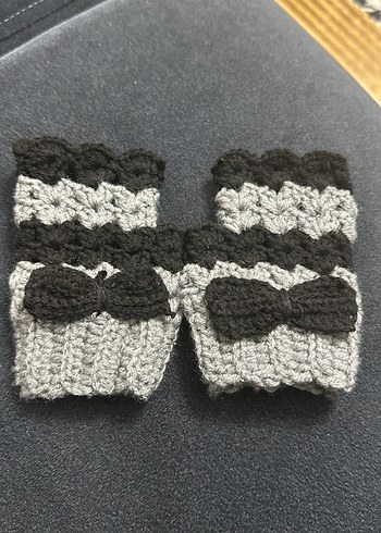 Gri Örgü çocuk Eldivenleri - Görsel 2