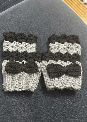 Gri Örgü çocuk Eldivenleri - Görsel 3