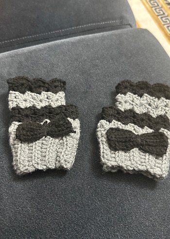 Gri Örgü çocuk Eldivenleri - Görsel 4