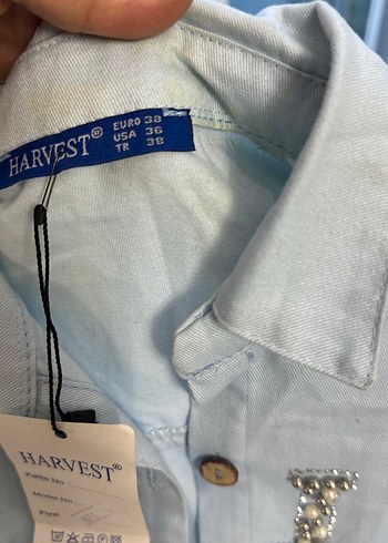 Uzun Denim Kadın Ceket - Görsel 7