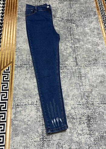 Kadın Mavi Denim Regular Fit Uzun Kot Pantolon - Görsel 2