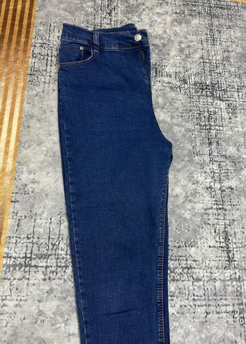 Kadın Mavi Denim Regular Fit Uzun Kot Pantolon - Görsel 5