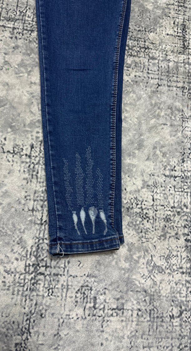 Kadın Mavi Denim Regular Fit Uzun Kot Pantolon - Görsel 4