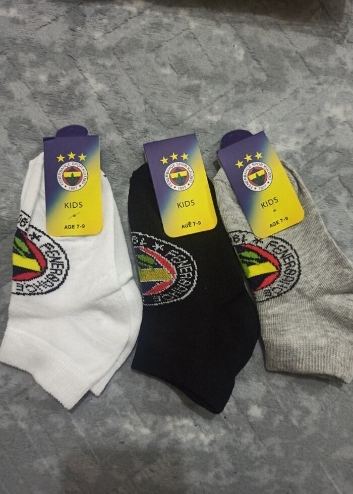 Erkek Çocuk 12li Çorap Fenerbahçe Taraftar  - Görsel 3