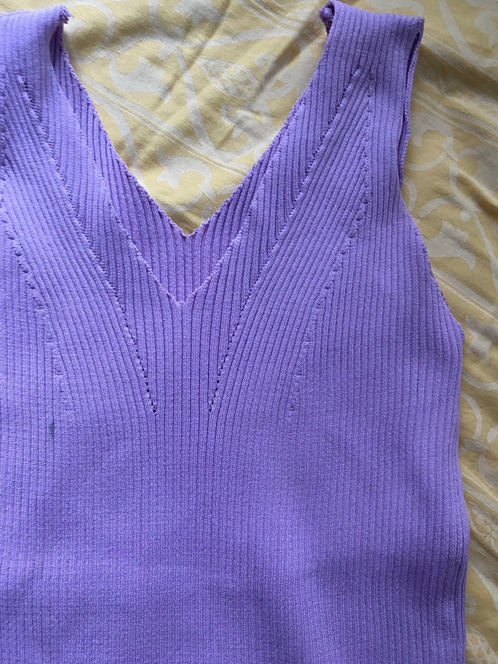 V yaka mor bluz - Görsel 3