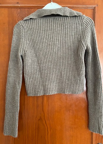 V Yaka Triko Kadın Kazak - Görsel 4