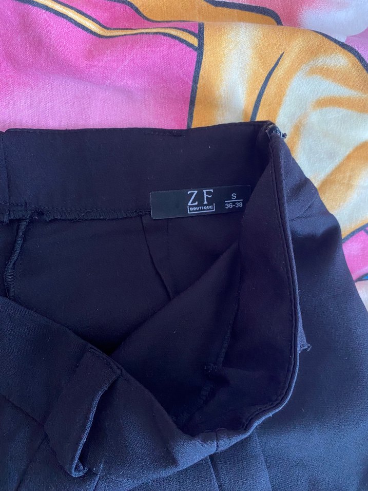 Siyah Pilili Midi Mini Etek - Görsel 3