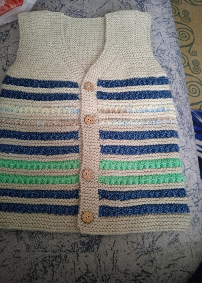 El emeği bebek yelegi - Görsel 2