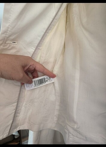 Mango MNG suit ekru renk ceket