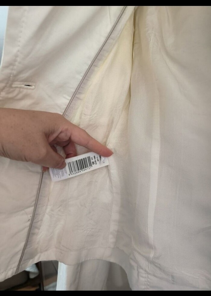 MNG suit ekru renk ceket  - Görsel 2