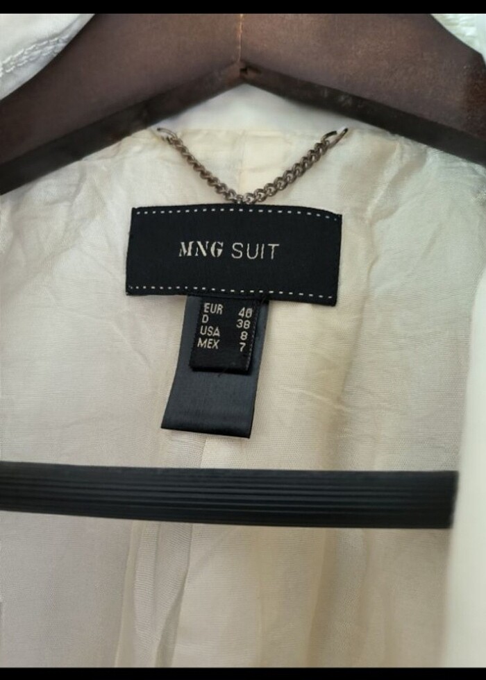 MNG suit ekru renk ceket  - Görsel 4