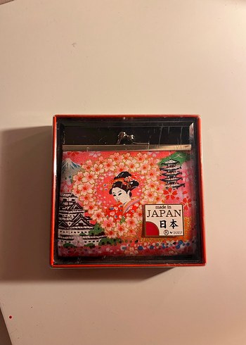 Kırmızı Japon Desenli Kadın Cüzdanı