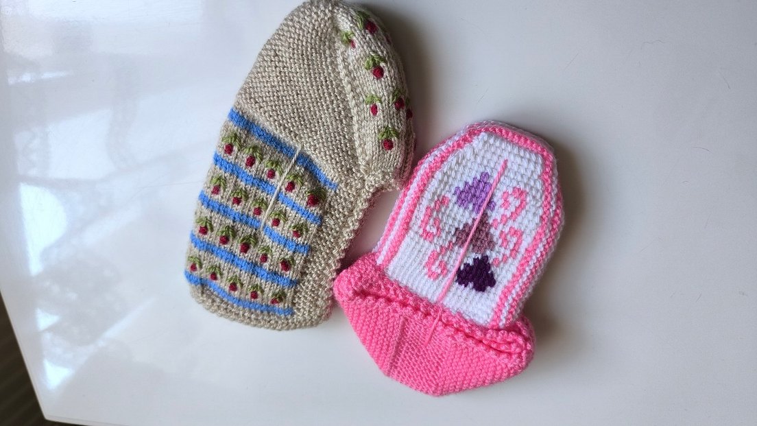 Nakışlı Beyaz kadın çorap - Görsel 2