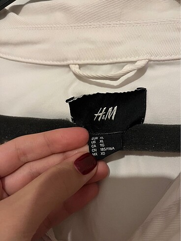 xl Beden beyaz Renk h&m beyaz kot ceket
