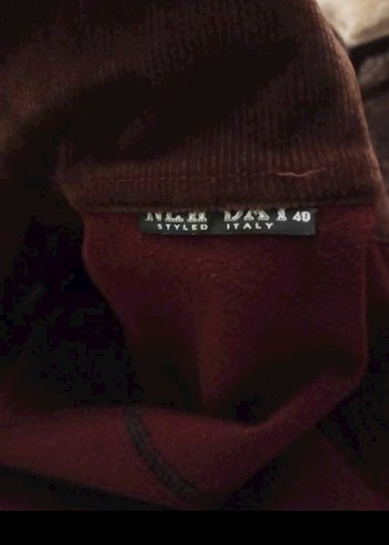 Kahverengi kırmızı kadife ceket kadın - Görsel 2