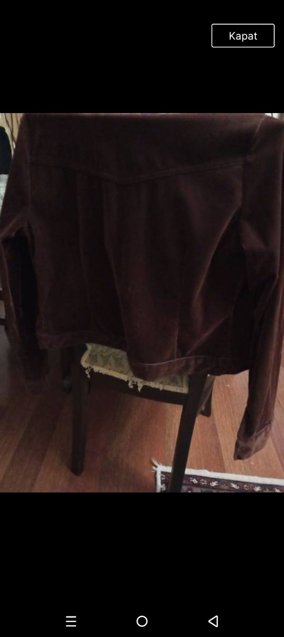 Kahverengi kırmızı kadife ceket kadın - Görsel 3