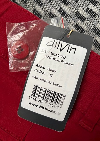 Dilvin marka kırmızı kadın pantolon - Görsel 3