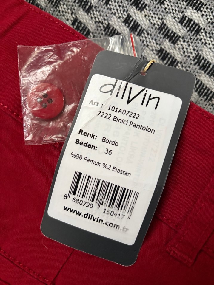Dilvin marka kırmızı kadın pantolon - Görsel 3