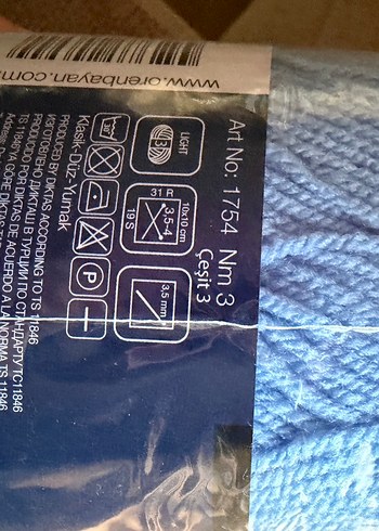 Ören bayan star Açık Mavi Örgü İpi 3'lü Paket - Görsel 3