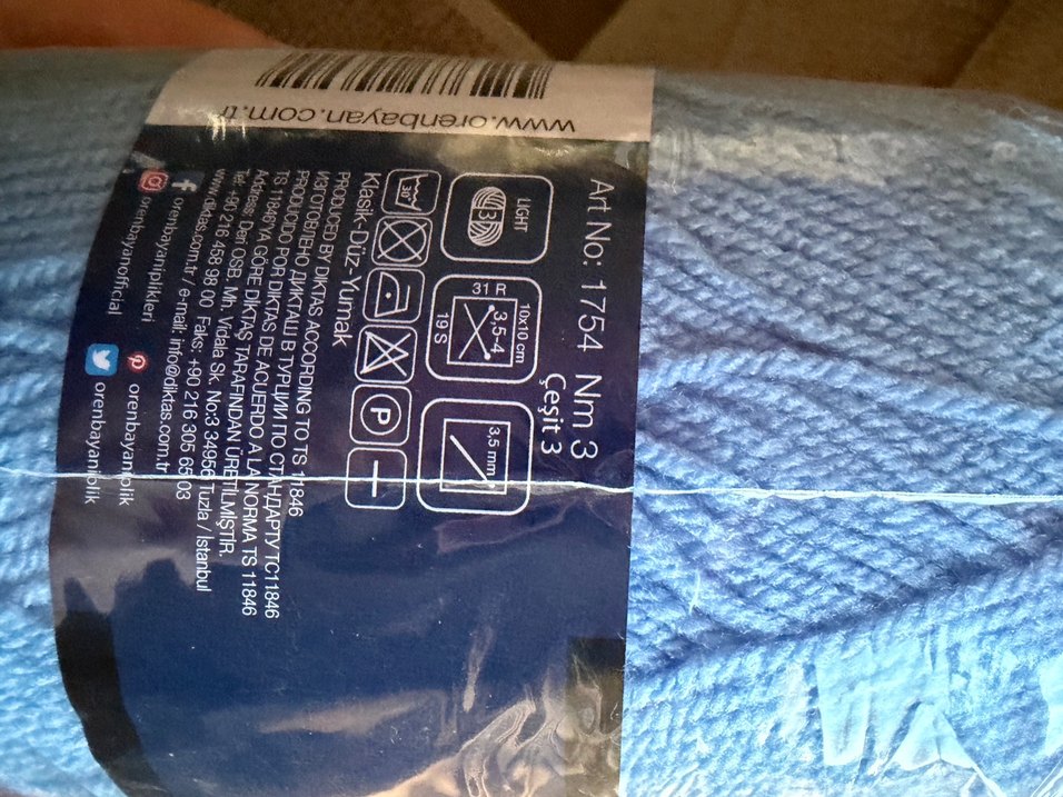 Ören bayan star Açık Mavi Örgü İpi 3'lü Paket - Görsel 3