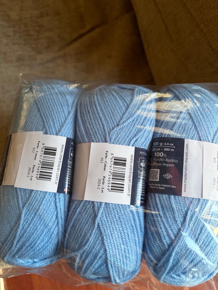 Ören bayan star Açık Mavi Örgü İpi 3'lü Paket - Görsel 2