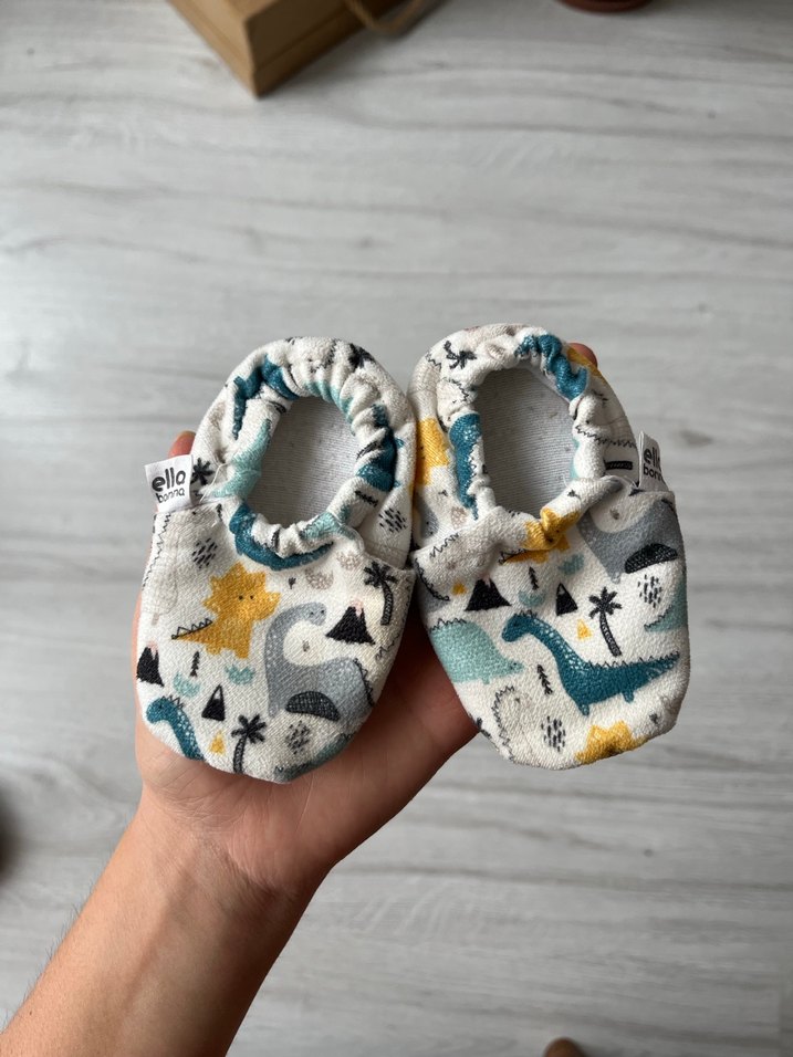 Bohem Tarzı Gri Bebek Örme Patik - Görsel 4