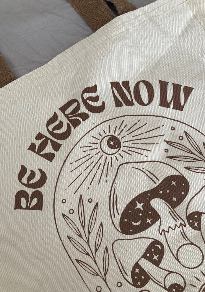 Bej Baskılı Pamuklu Bohem Kadın Çanta - Görsel 2