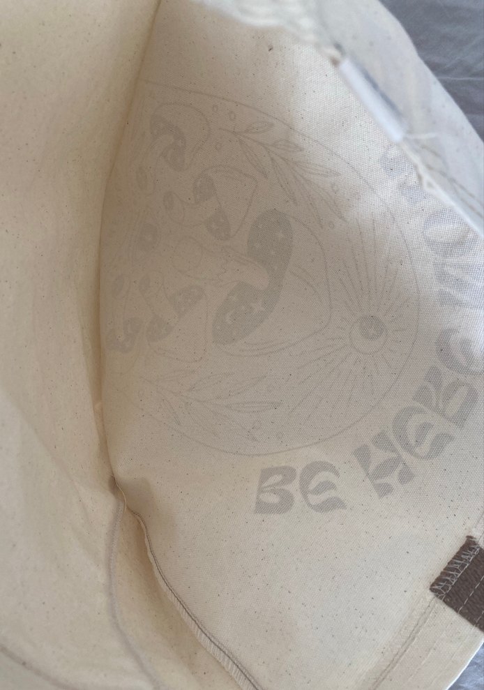 Bej Baskılı Pamuklu Bohem Kadın Çanta - Görsel 3