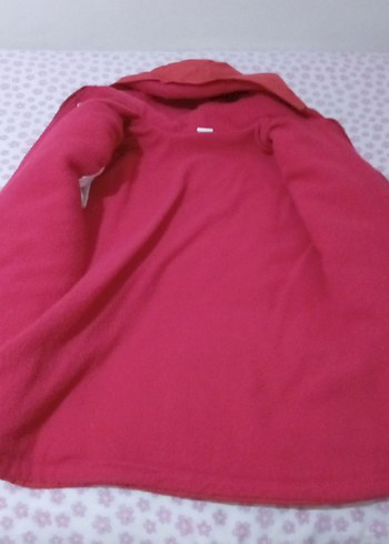 Kız Çocuk Pembe Kapüşonlu Fermuarlı Mont - Görsel 2