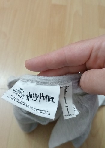 10 Yaş Beden Gri Harry Potter Baskılı Kız Tişörtü