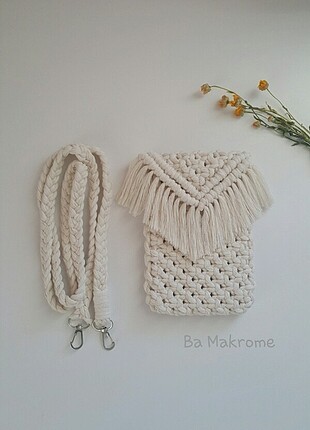 Makrome Telefon Çantası