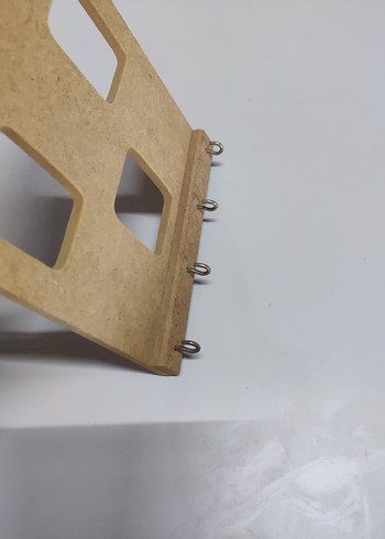 Bej Ahşap Ev Şeklinde Anahtarlık - Görsel 5