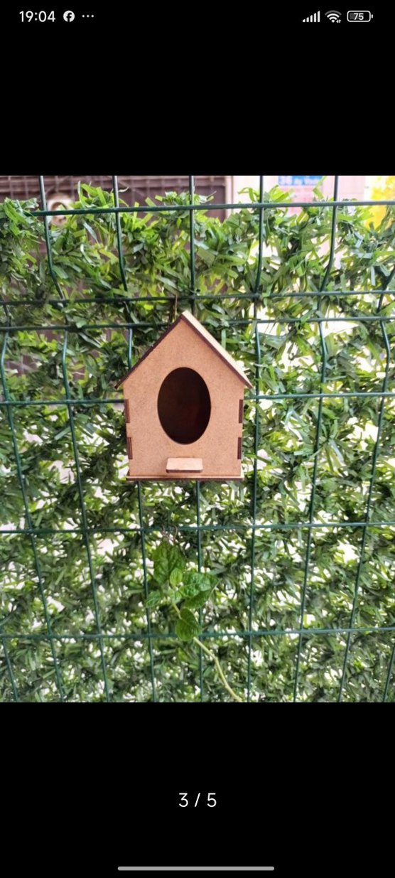 Ahşap Mini Kuş Yuvası Bahçe Dekoru - Görsel 3