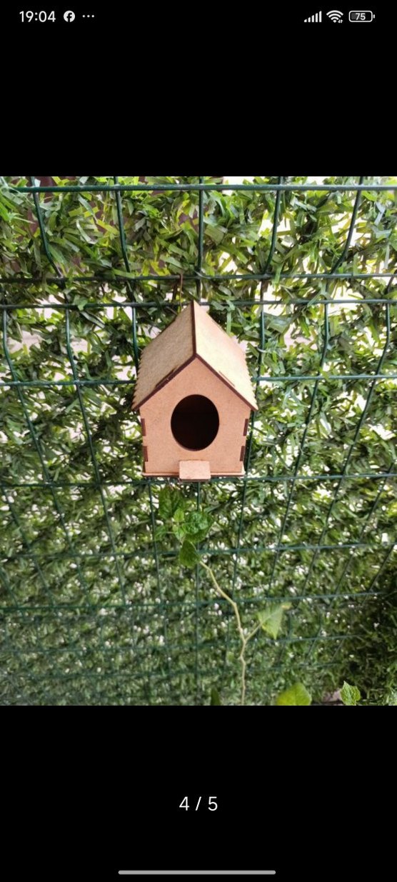 Ahşap Mini Kuş Yuvası Bahçe Dekoru - Görsel 4