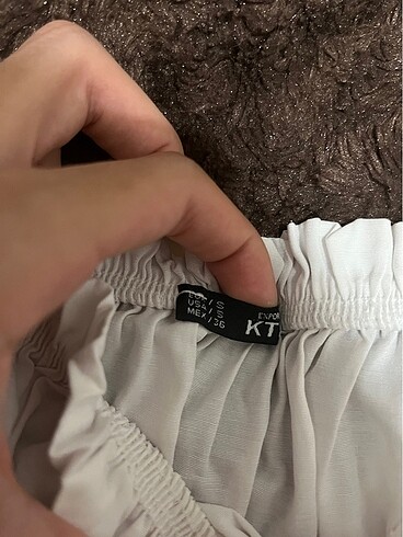 s Beden beyaz Renk Beyaz büzgülü crop