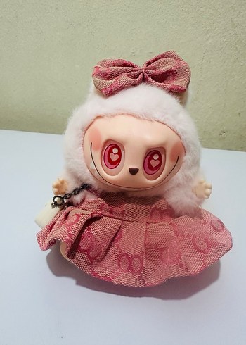 Pembe Peluş Oyuncak Labubu Bebek