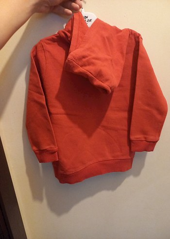 H&M Erkek Çocuk Kırmızı Kapüşonlu Sweatshirt