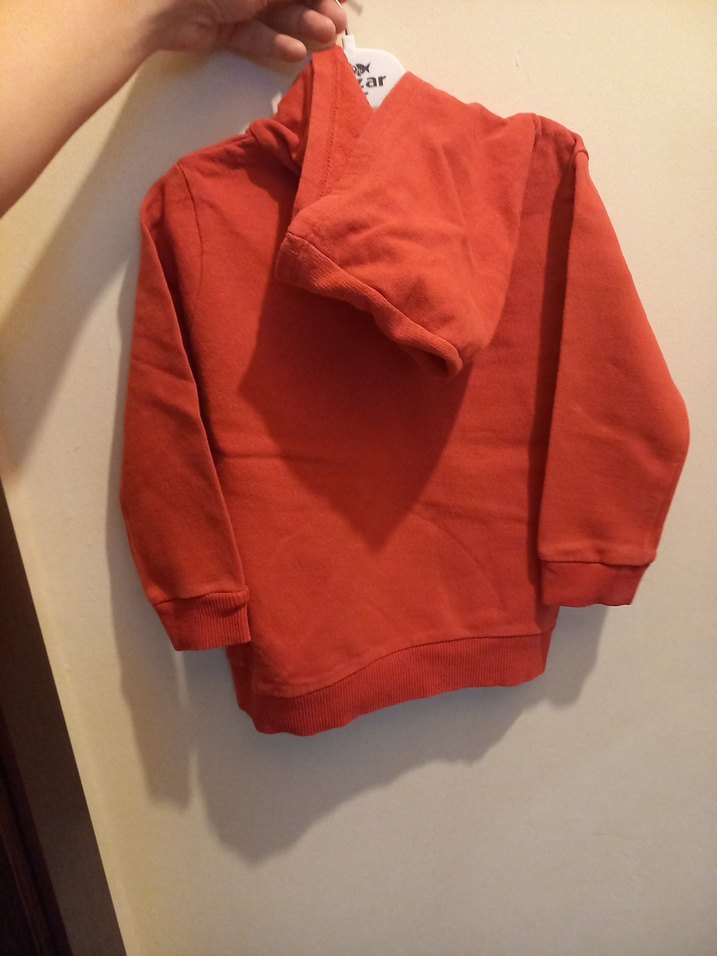 Erkek Çocuk Kırmızı Kapüşonlu Sweatshirt - Görsel 2