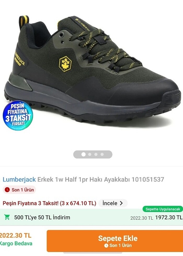 Lumberjack Haki Ayakkabı Outdoor 41/42 - Görsel 2