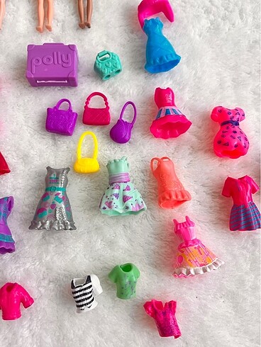 Beden Polly pocket oyuncak bebek ve kıyafetleri