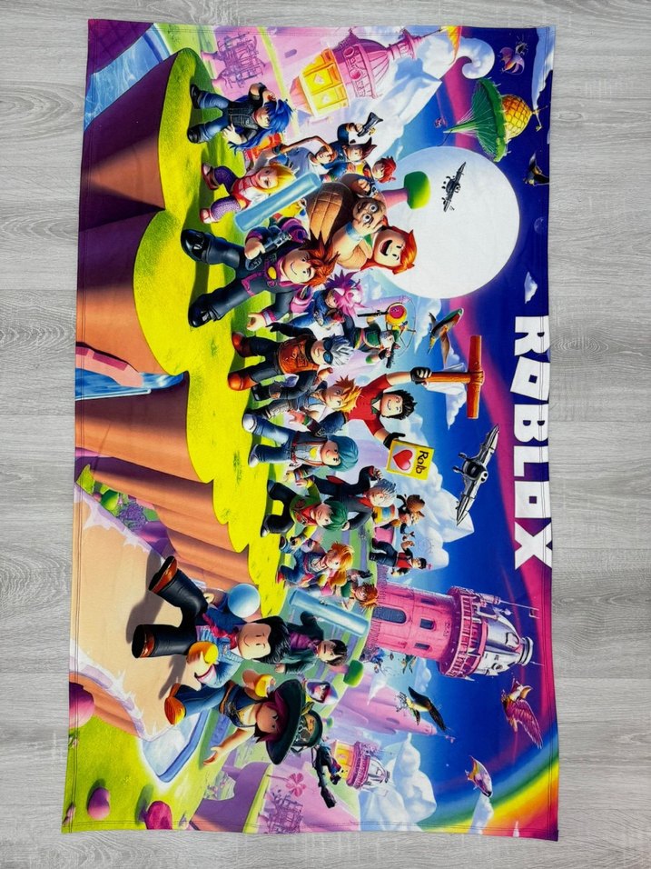 Renkli Roblox Temalı Çocuk Havlusu - Görsel 2