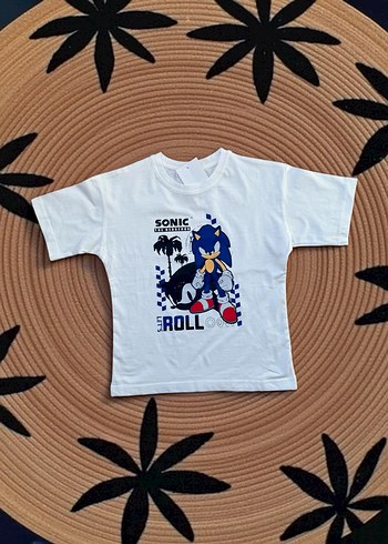 Erkek Çocuk SONİC baskılı Kısa Kollu Tişört - Görsel 3