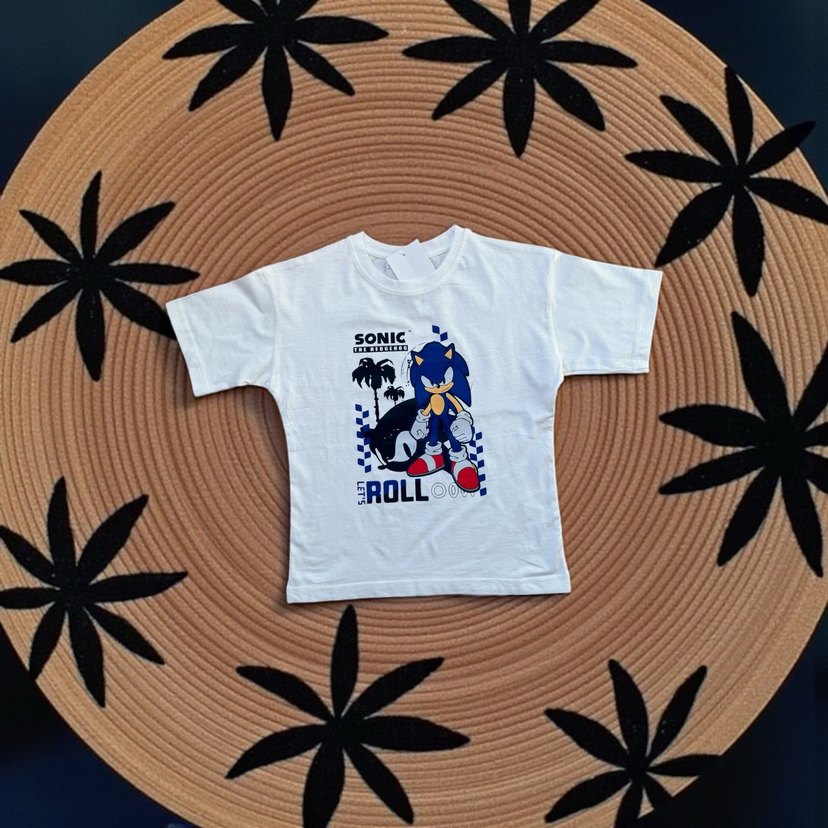 Erkek Çocuk SONİC baskılı Kısa Kollu Tişört - Görsel 3