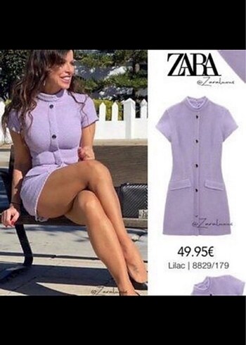 Zara tüvit Mini Kısa Kollu Elbise