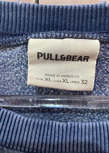Pull and Bear Kadın Mavi Denim Sweatshirt