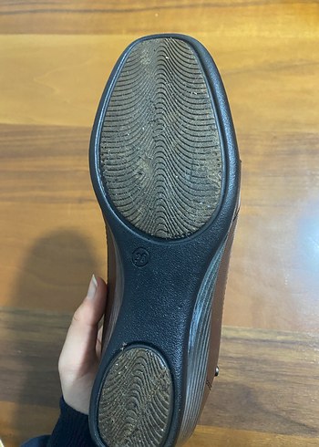 Kahverengi Kadın Klasik Dolgu Topuklu Ayakkabı - Görsel 4