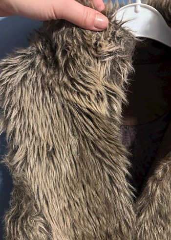 Kahverengi Kürklü Süet Kadın Yelek - Görsel 3