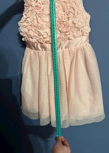 Kız Çocuk Pembe Fırfırlı Kolsuz Elbise - Görsel 3