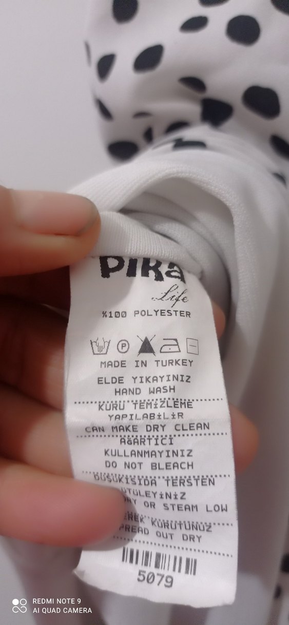 Puantiye Desenli Midi Boy Kolsuz Elbise - Görsel 2