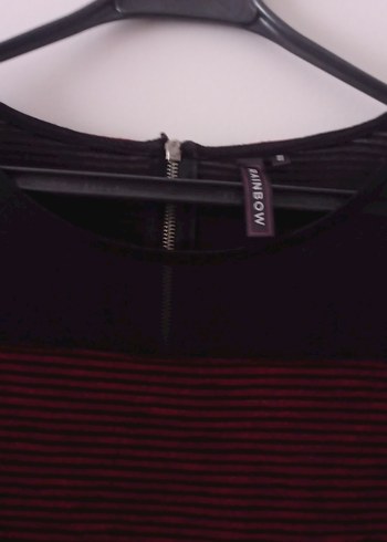 Bordo Kadın Triko Midi Abiye Elbise - Görsel 2